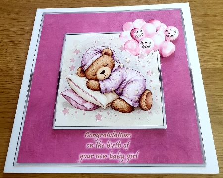 Sleepy Teddy pink by Margaret Scott