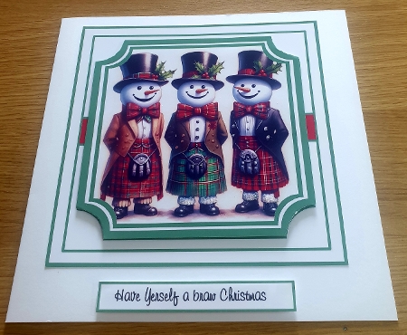 scottish snowmen 2 by Margaret Scott