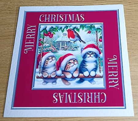 Silver Merry Christmas Sentiment Frames Set by Margaret Scott