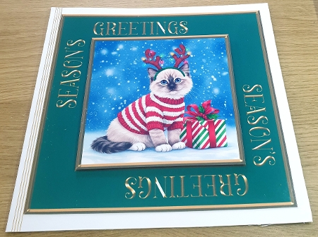 Gold Seasons Greetings Sentiment Frames Set by Margaret Scott