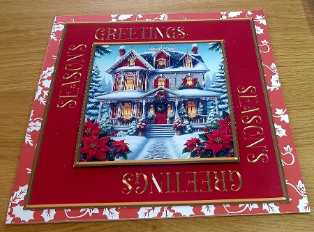 Gold Seasons Greetings Sentiment Frames Set by Margaret Scott
