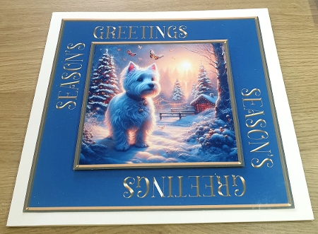 Gold Seasons Greetings Sentiment Frames Set by Margaret Scott