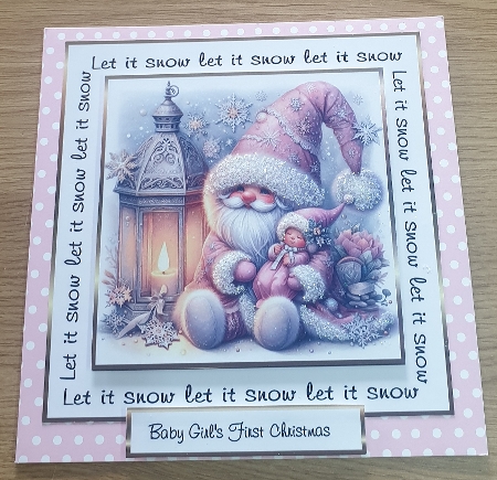 Let it snow baby girls 1st christmas by Margaret Scott