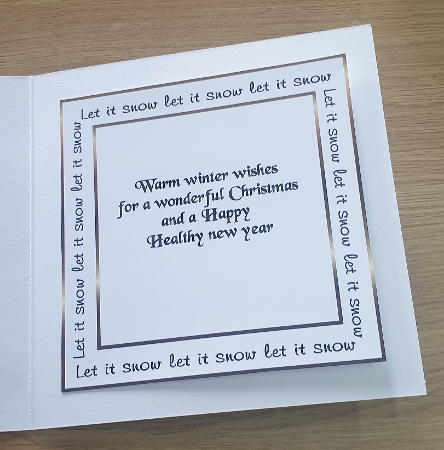 Let it snow generic insert with verse matches linked by Margaret Scott