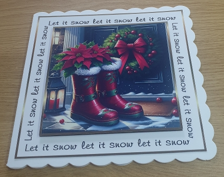 let it snow wellies by Margaret Scott