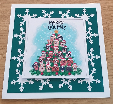Vintage Christmas Snowflake Frames Set 2 by Margaret Scott