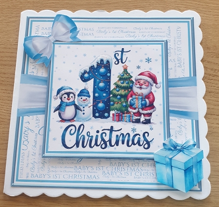 Blue Babys 1st Christmas 5 by Margaret Scott