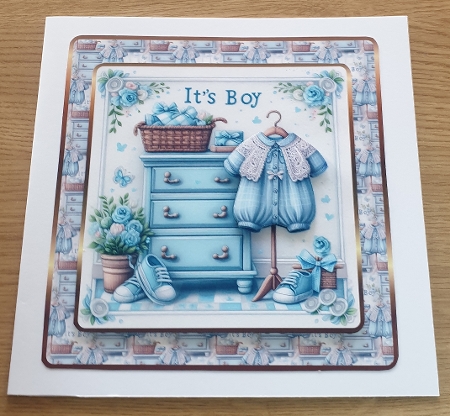 a new arrival in blue by Margaret Scott