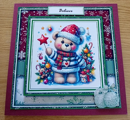 Christmas Bear - Mini Kit 6x6 by Margaret Scott