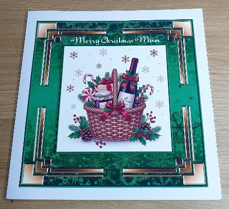 Festive Wine Gift Basket  by Margaret Scott