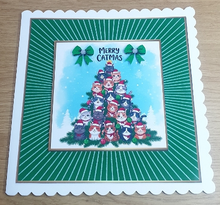 Glittery stripe Frames ChristmasTime by Margaret Scott