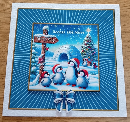 Glittery stripe Frames ChristmasTime 2 by Margaret Scott