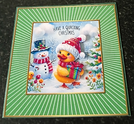 Glittery stripe Frames ChristmasTime 2 by Margaret Scott