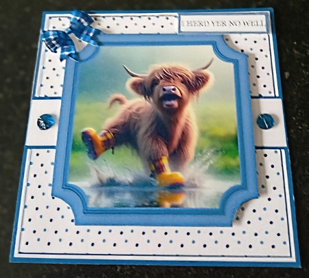 HAPPY HIGHLANDS 5x7 6x6 by Margaret Scott