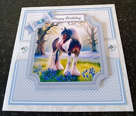 WOODLAND HORSES 5x7 6x6 by Margaret Scott