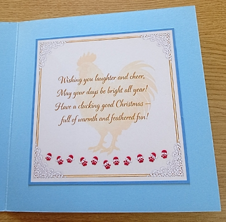 hens at christmas by Margaret Scott