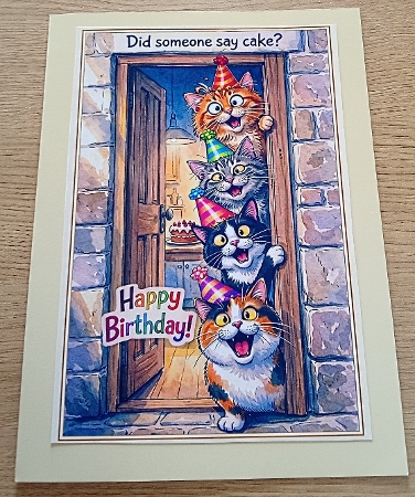 cats birthday by Margaret Scott
