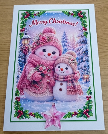 snowman mother and daughter by Margaret Scott