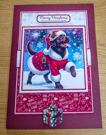 CHOCOLATE LABRADOR CHRISTMAS by Margaret Scott
