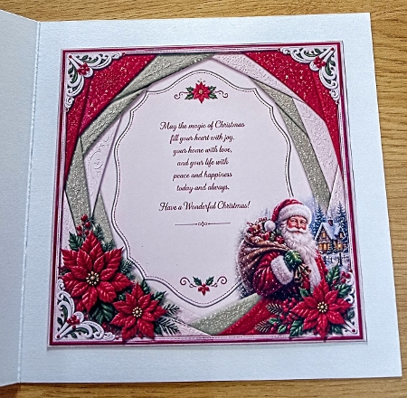 faux iris folding santa by Margaret Scott