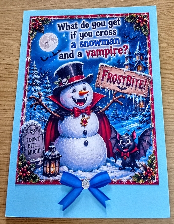 snowman joke card by Margaret Scott