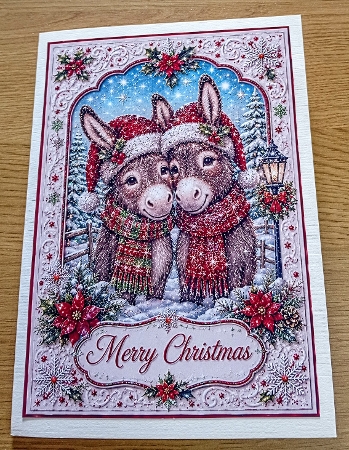 festive donkeys by Margaret Scott
