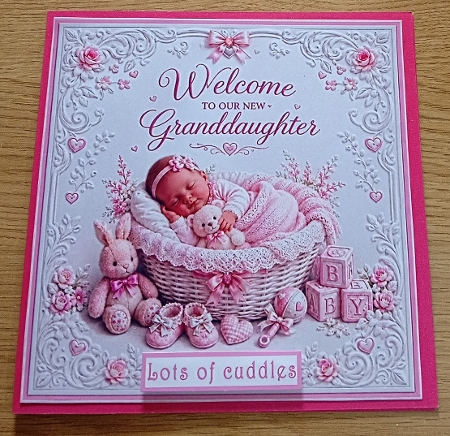 welcome to our new granddaughter by Margaret Scott