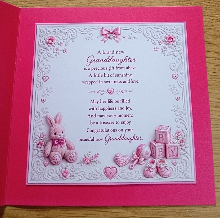 welcome to our new granddaughter by Margaret Scott