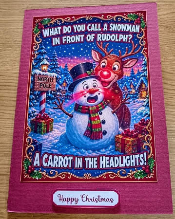 what do call a snowman in front of rudolph? by Margaret Scott