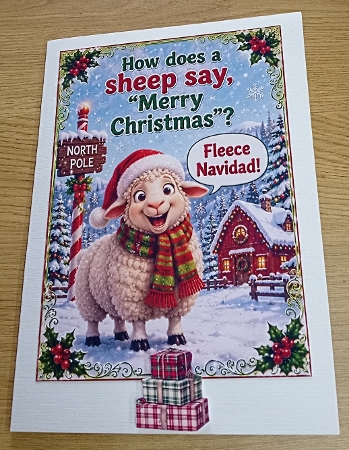 how does a sheep say merry christmas by Margaret Scott