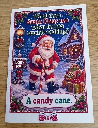 what does santa use when he has trouble walking? by Margaret Scott