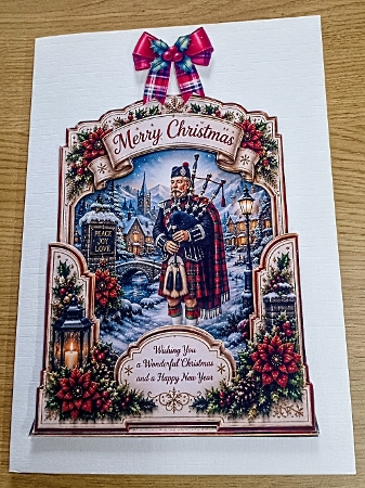 merry christmas tartan by Margaret Scott
