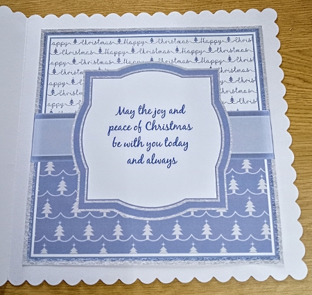 Christmas Cottage Card Fronts & Sentiments 2  Inserts - 6x6 & 5x7 by Margaret Scott