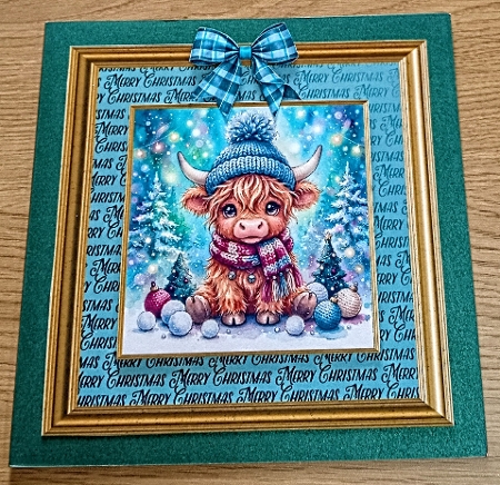 Golden Merry Christmas Frames-Christmas Joy by Margaret Scott