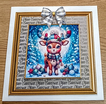 Golden Merry Christmas Frames-Christmas Joy by Margaret Scott