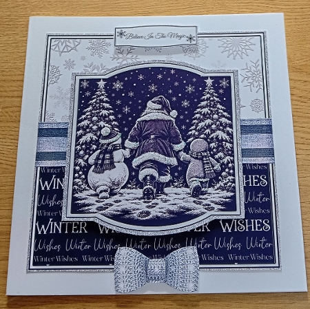 Black & White Santa Mini Kit 1 6x6 & 5x7 Cards by Margaret Scott