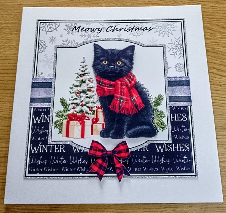 Black & White Santa 1,2,3,4  Inserts - 6x6 & 5x7 by Margaret Scott