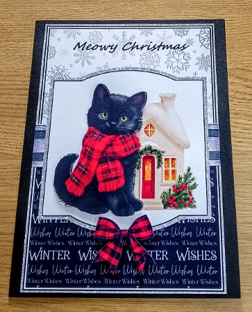 Black & White Santa 1,2,3,4  Inserts - 6x6 & 5x7 by Margaret Scott
