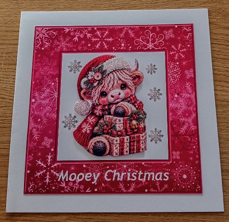 Christmas highland cows clipart  by Margaret Scott