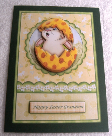 Hatching Easter Bunny Topper and Decoupage by Margaret Scott