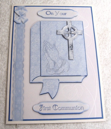 First Communion 2 - Boy - Card Front with Step by Step by Margaret Scott