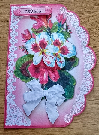 Tropical Bouquet - Scalloped Edge Card by Margaret Scott