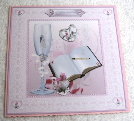 Wedding/anniversary with Decoupage & Tag by Margaret Scott