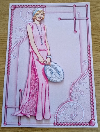Flirty Frocks in Pink Decoupage by Margaret Scott