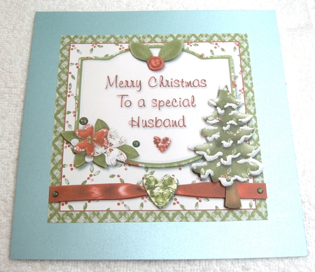 Merry Christmas to a Special Husband Card Front by Margaret Scott