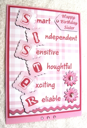 Sister Word Card by Margaret Scott