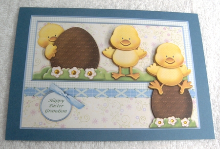 Easter Chicks 3 Chirpy Chaps Topper & Decoupage by Margaret Scott