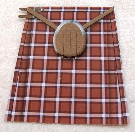 Kilt Card - Red by Margaret Scott
