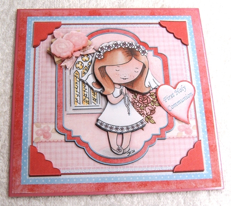First Holy Communion Girl Topper & Decoupage by Margaret Scott