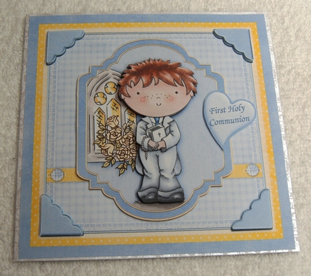 First Holy Communion Boy Topper & Decoupage by Margaret Scott